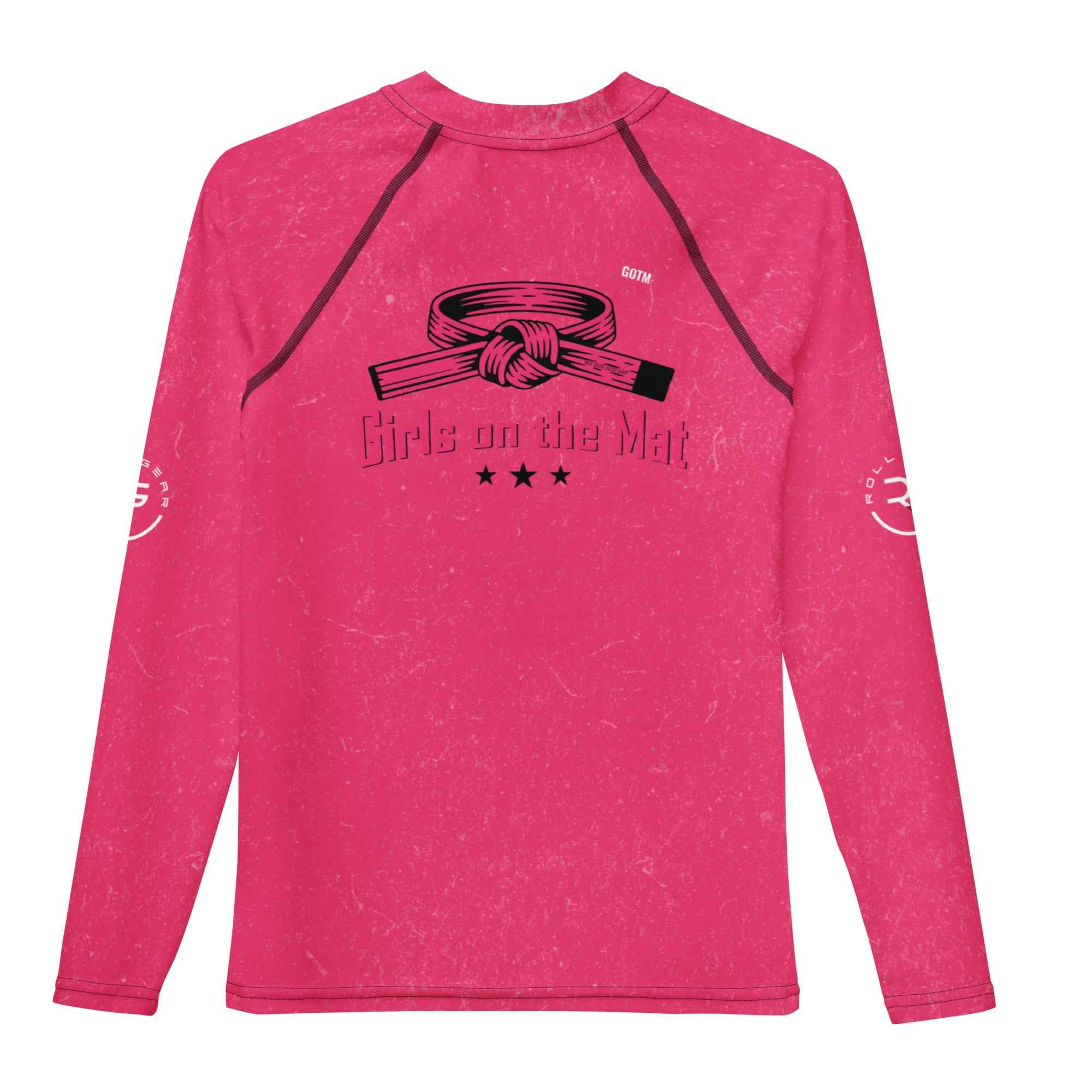 Roll Gear Tap Hype Youth Long Sleeve BJJ Rash Guard – Girls, back view, additional angle 2.