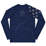 Roll Gear Youth Air Force Long Sleeve Rash Guard, back view.