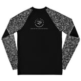 Roll Gear Youth SWAT Edition Short Sleeve Rash Guard – Black & Urban Camo, back view, all-over print.