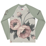 Roll Gear Signature Always Blooming Rash Guard - Sage Green, Youth Long Sleeve, back view.
