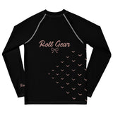 Roll Gear Girls Bows Long Sleeve Rash Guard – Pink – Youth, back view, all-over print.