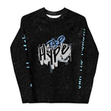 Roll Gear Tap Hype Long Sleeve Rash Guard – Youth, second flat front view, Own the Mat sleeve text.