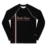 Roll Gear Girls Bows Long Sleeve Rash Guard - Pink, Youth, front view.