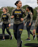 Roll Gear Women's Army Classic Compression Spats, lifestyle photo.