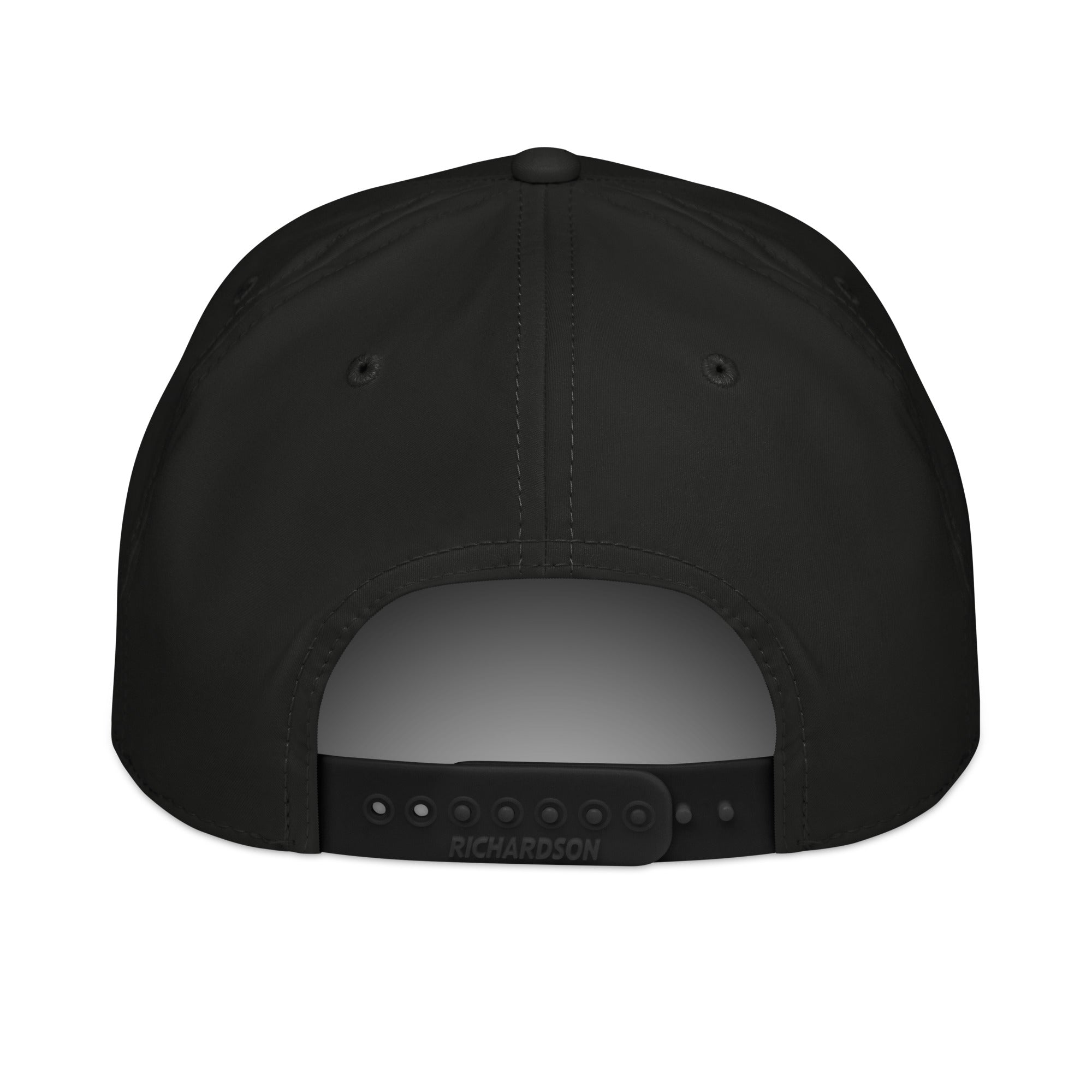 Centerville Wrestling Embroidered Rope Hat, Black/White, back view.