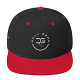 Athlete wearing Roll Gear snapback cap – martial arts streetwear look, flat brim, embroidered RG branding