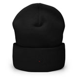 Roll Gear Cuffed Beanie - Black, front view.