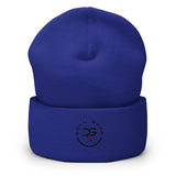 Roll Gear Cuffed Beanie - Royal, front view.