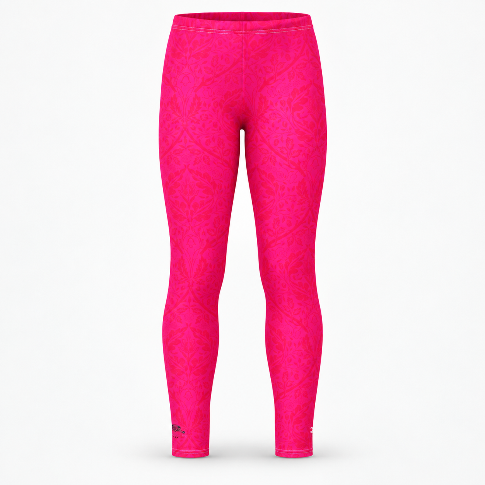 Roll Gear Earned Not Given Youth Spats – Pink, flat front view.