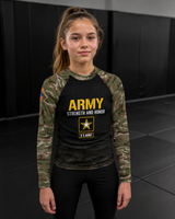 Roll Gear Youth Army Classic Long Sleeve Rash Guard, product image 1.