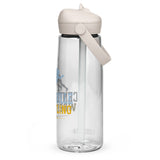 Centerville Wrestling CamelBak Water Bottle, Clear, back view.