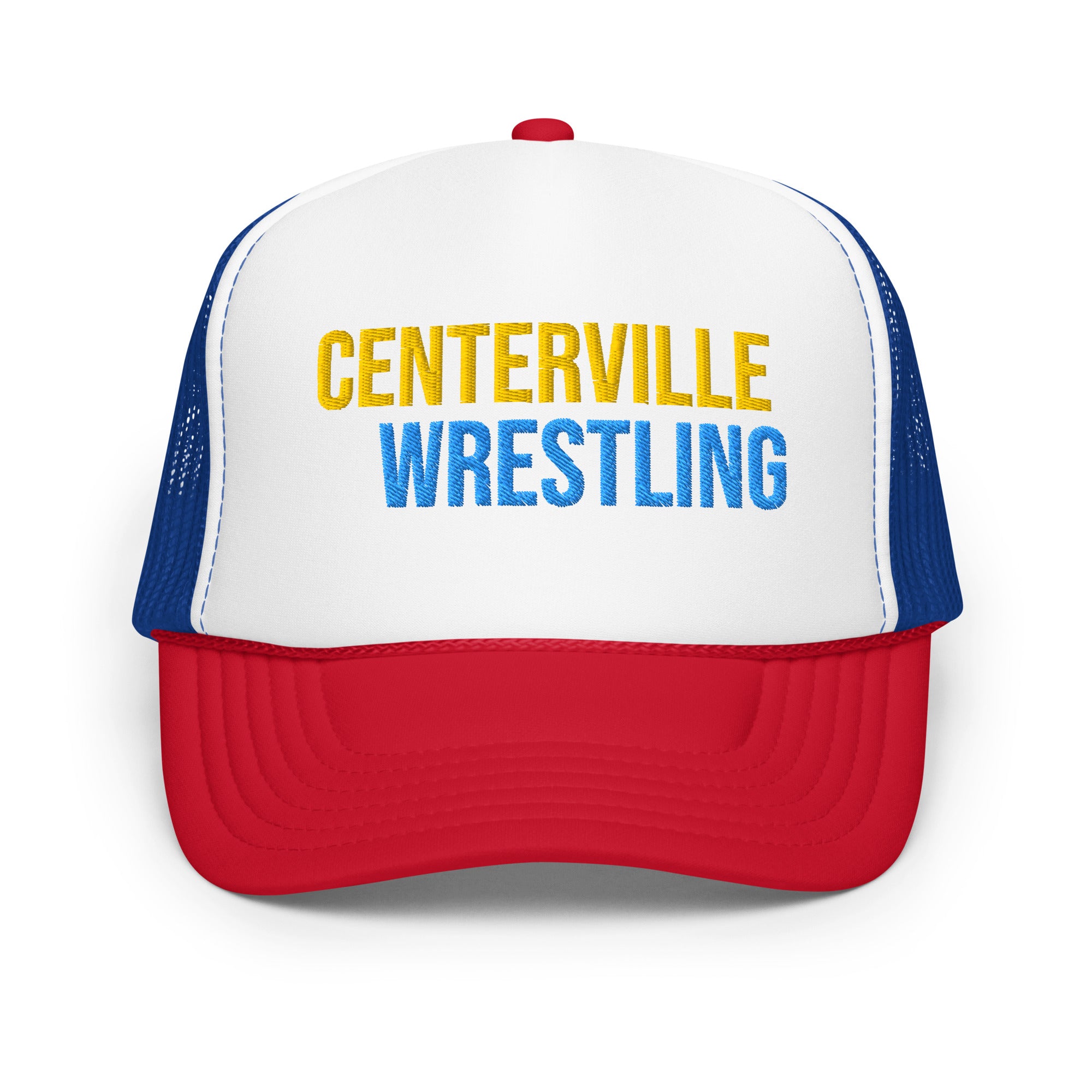 Centerville Wrestling Embroidered Foam Trucker Hat.