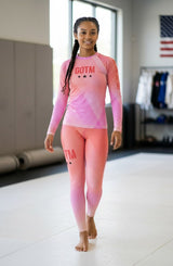 Roll Gear Girls on the Mat - Pink Prism Gradient design, product photo.