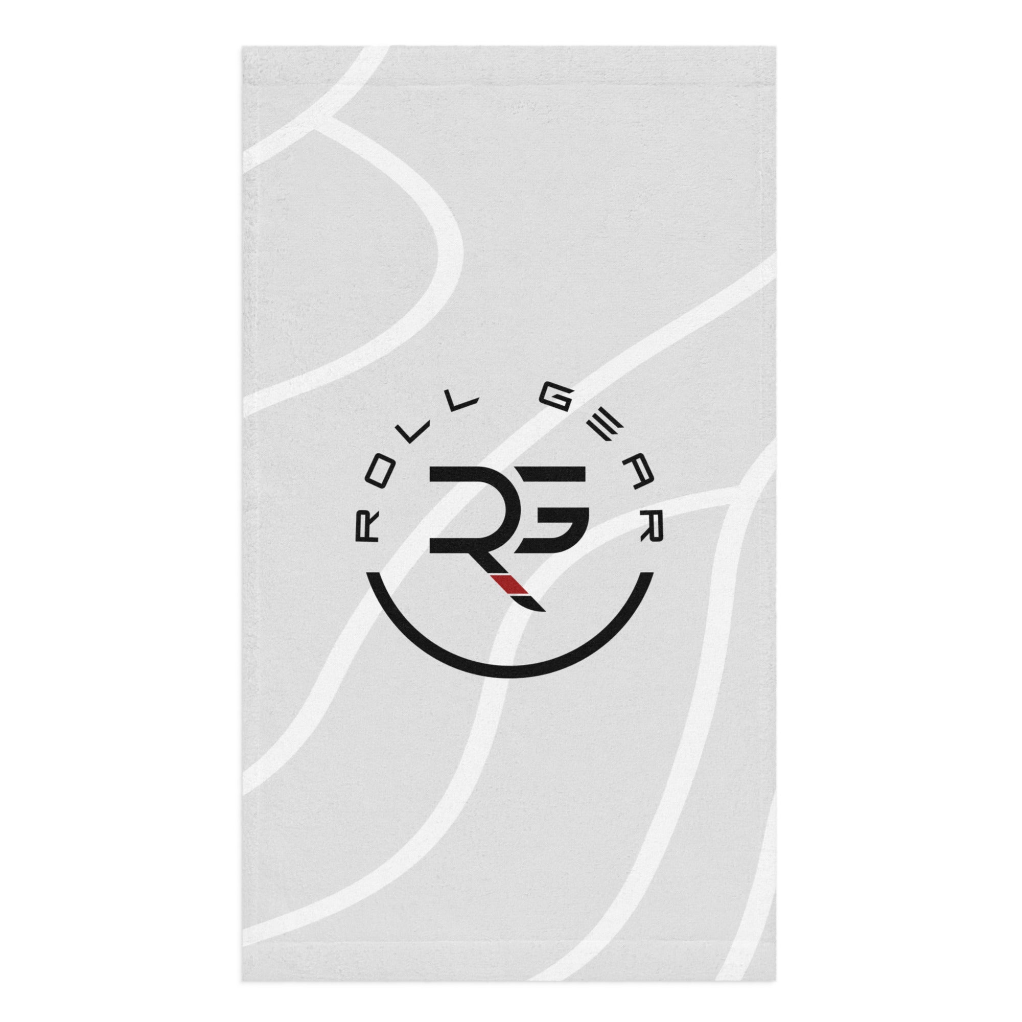 Roll Gear Performance Sweat Towel – Grey, flat front view.