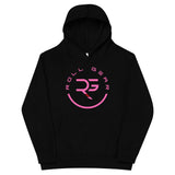 Roll Gear Kids Fleece Hoodie – Black, front view.