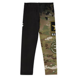 Roll Gear Kids Army Compression Spats - Black Camo, front view.