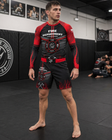 Roll Gear Men's Fire Department Edition Rash Guard - Red, Black & Smoke Grey, product image 1.