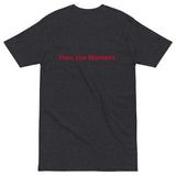 Roll Gear T-Shirt – Own the Mat, Charcoal Heather, back view.