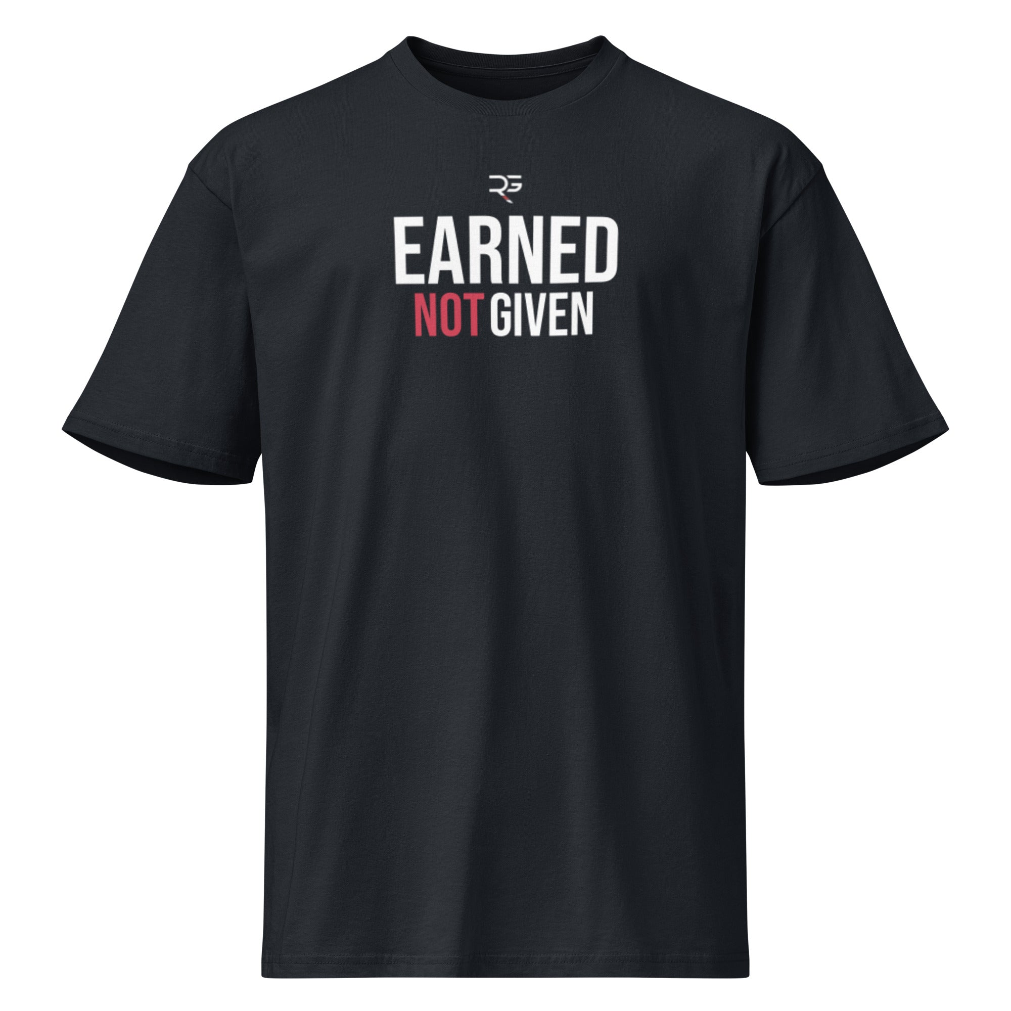 Roll Gear Men's Earned Not Given T-Shirt - Navy Blazer, front view.