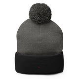 Roll Gear Beanie - Dark Heather Grey/Black, front view.