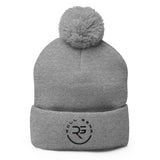Roll Gear Beanie - Heather Grey, front view.