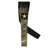 Roll Gear Men's Army Compression Spats in black camo with U.S. Army logo. Four-way stretch polyester-spandex blend.