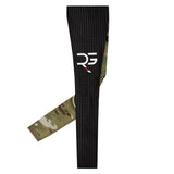 Roll Gear Men's Army Compression Spats in black camo. Split design with tactical graphics. Polyester-spandex blend.