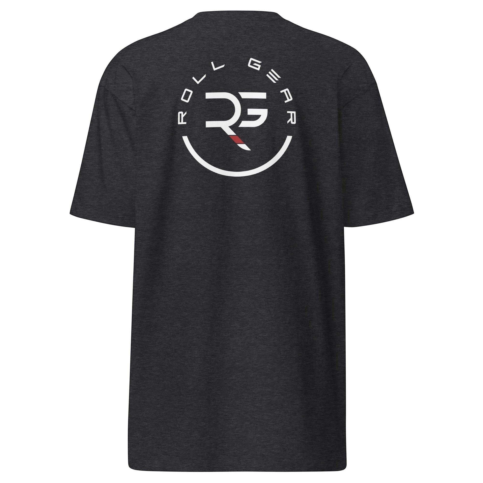 Roll Gear Excuses Don't Burn Calories Premium T-Shirt – Black – Men's, second colorway, flat back view.