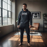 Roll Gear Earned Not Given Legacy Edition dark grey cotton blend hoodie with graphic print and matching joggers.