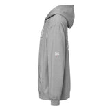 Roll Gear grey cotton blend hooded sweatshirt with Earned Not Given Legacy print on chest and sleeve.