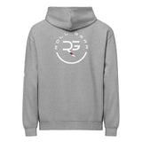 Roll Gear Earned Not Given Legacy Edition grey crewneck sweatshirt with circular logo on back.