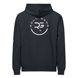 Roll Gear Earned Not Given Legacy Edition navy blue sweatshirt with circular logo on back.