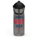 Roll Gear Earned Not Given Water Bottle – 25 oz, third colorway, front view.