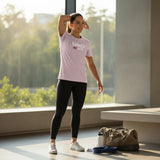 Roll Gear women's relaxed fit light pink cotton t-shirt with 'Earned Not Given' graphic.