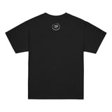 Roll Gear black 100% cotton youth t-shirt with "Earned Not Given" graphic on back. Unisex fit.