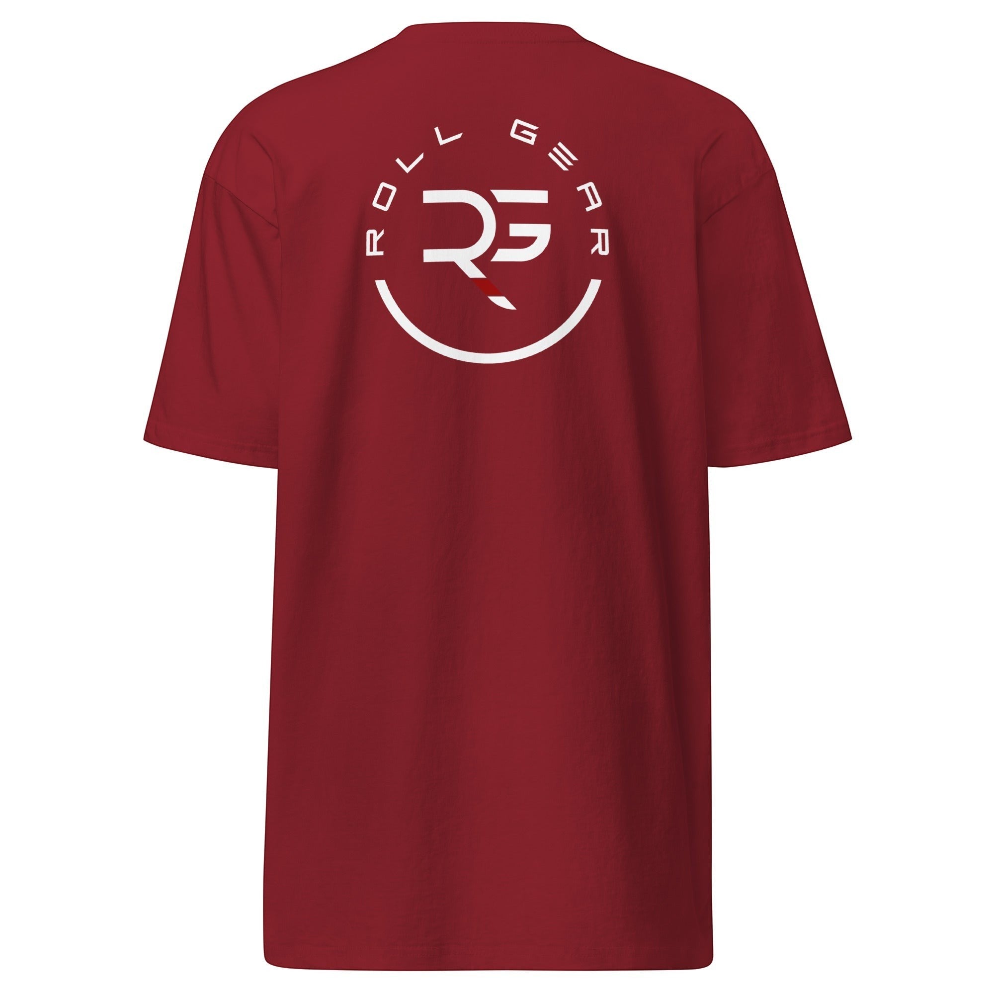 Roll Gear Excuses Don't Burn Calories Premium T-Shirt – Black – Men's, third colorway, flat back view.