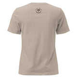 Roll Gear Jiu Jitsu Mom Tee in beige, 100% cotton, relaxed fit, crew neck, with a small graphic logo on the back.