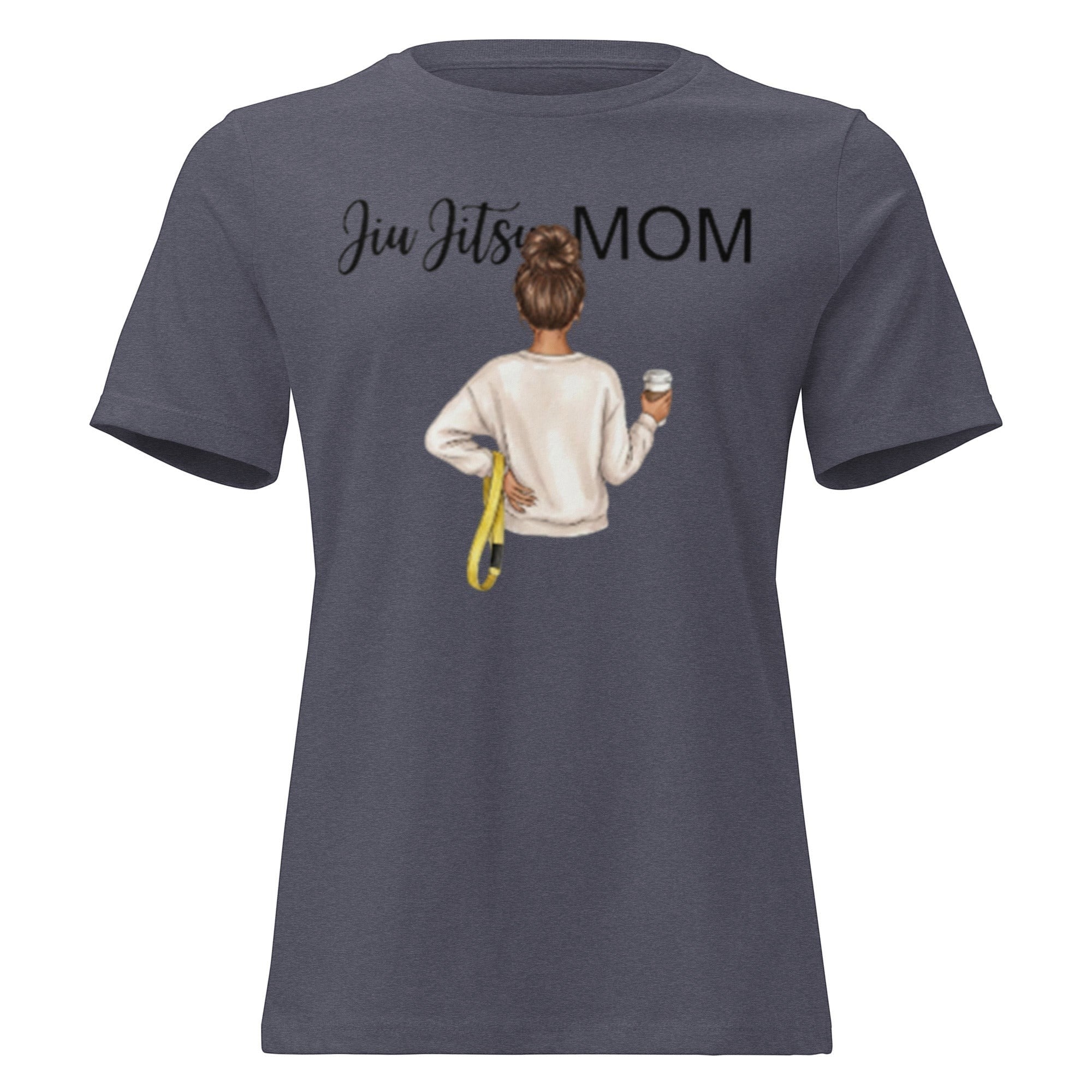 Roll Gear Jiu Jitsu Mom graphic tee in charcoal grey, 100% cotton, relaxed fit, crew neck.