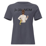 Roll Gear Jiu Jitsu Mom graphic tee in charcoal grey, 100% cotton, relaxed fit, crew neck.