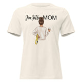 Roll Gear Jiu Jitsu Mom graphic tee in cream, 100% cotton, relaxed fit, crew neck.