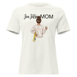 Roll Gear Jiu Jitsu Mom graphic tee in cream, 100% cotton, relaxed fit, crew neck.