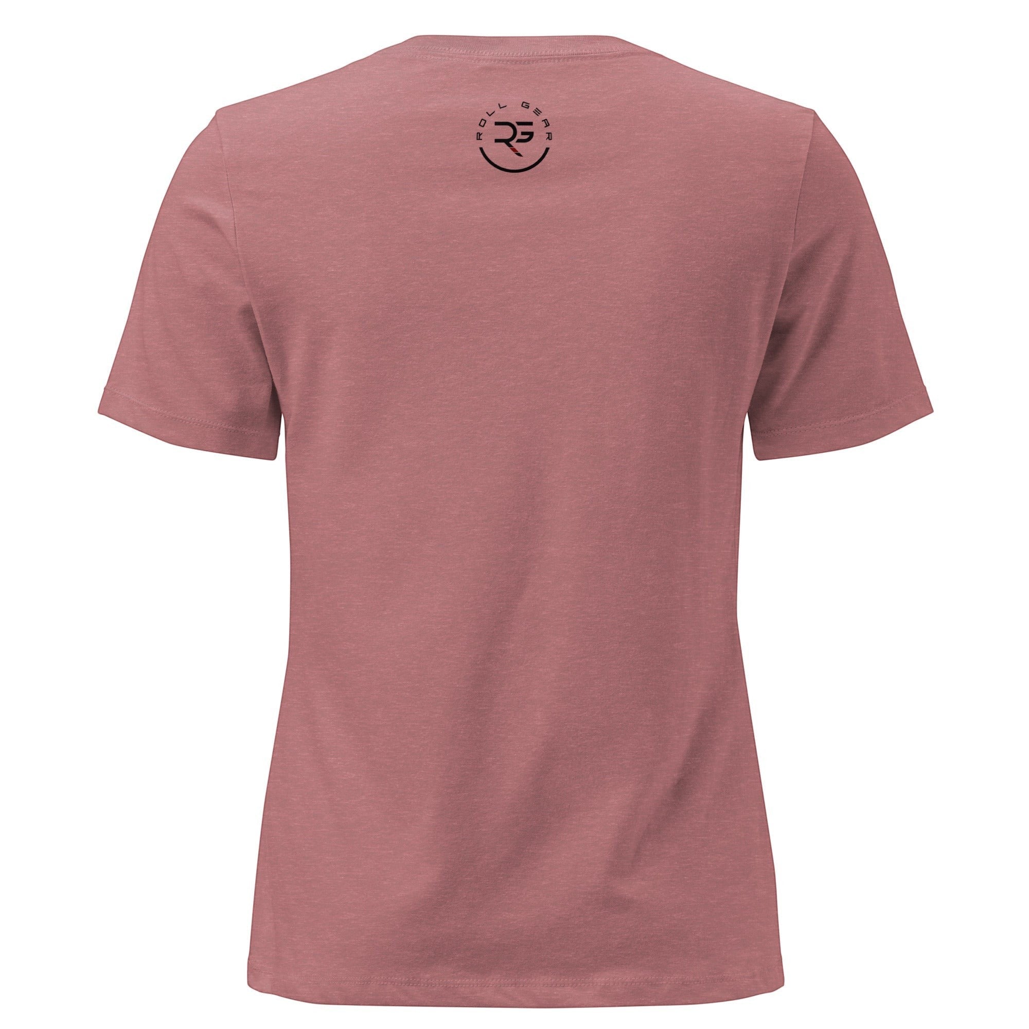 Roll Gear Jiu Jitsu Mom Tee, relaxed fit, crew neck, 100% cotton, dusty rose color.