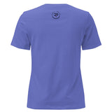 Roll Gear Jiu Jitsu Mom Tee, relaxed fit, crew neck, 100% cotton, periwinkle blue with black logo on back.