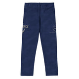 Roll Gear Kids Air Force Compression Spats in navy blue with gold USAF insignia and camouflage pattern. Ideal for martial arts.
