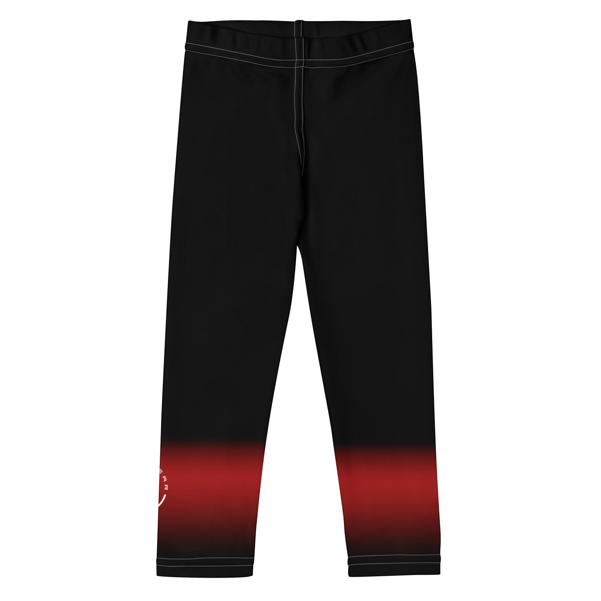 Roll Gear Black Fade Training Spats – Black/Grey – Kids, flat back view.