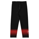 Roll Gear Black Fade Training Spats – Black/Grey – Kids, flat front view.