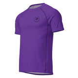 Roll Gear Solid Performance Rash Guard – Purple – Adult/Unisex, flat front view, chest logo.