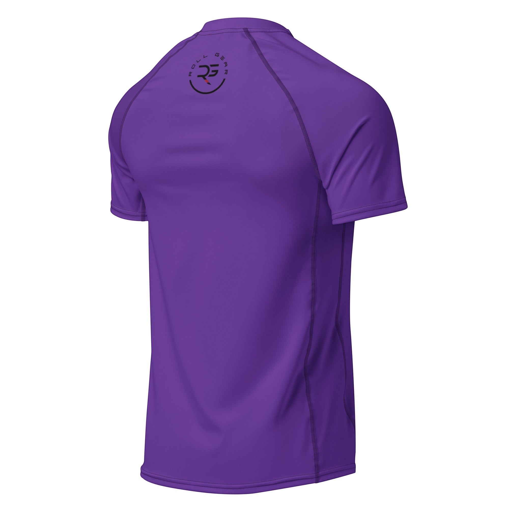 Roll Gear Solid Performance Rash Guard – Purple – Adult/Unisex, angled flat front view.