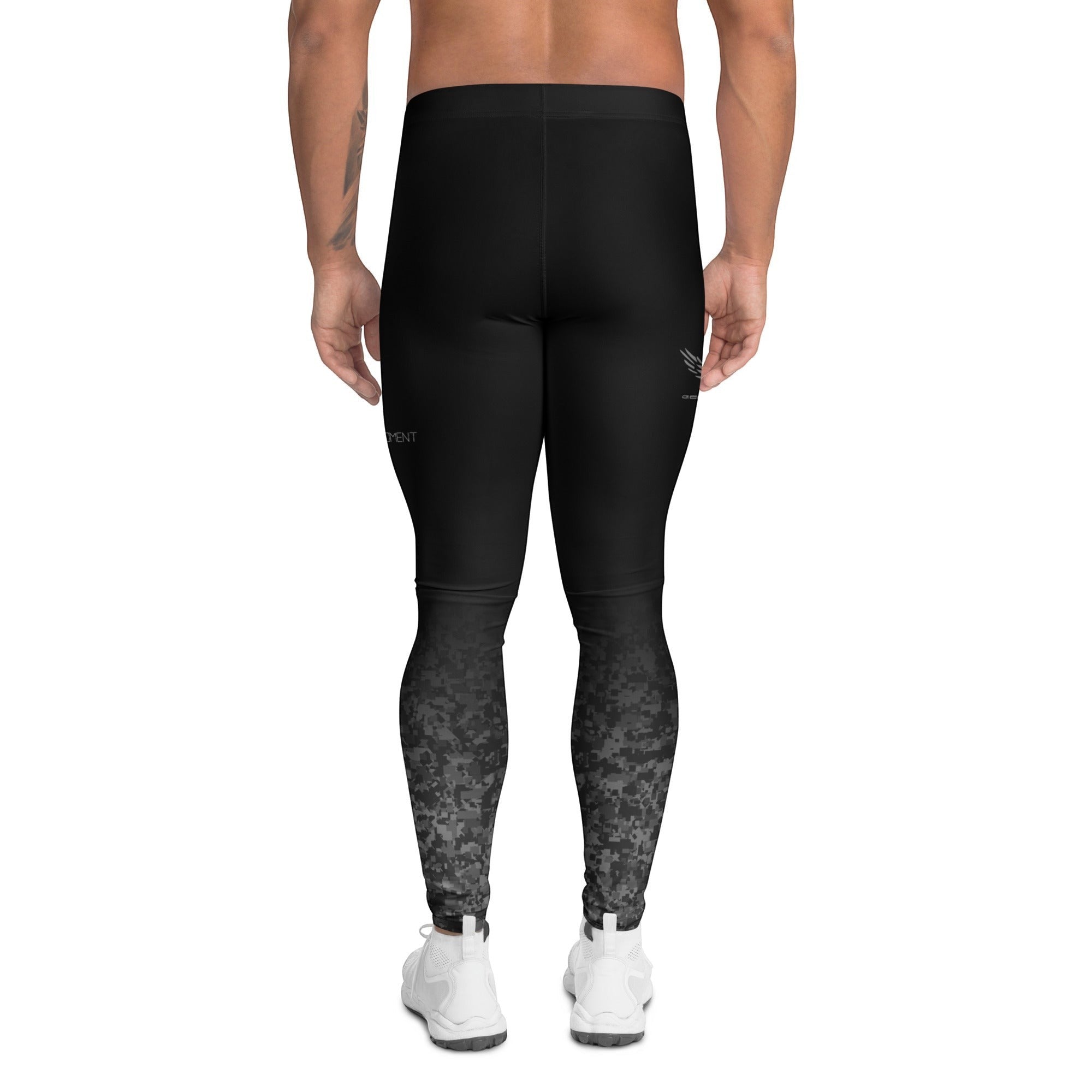 Roll Gear Men's SWAT Compression Spats, worn by a model, back view.