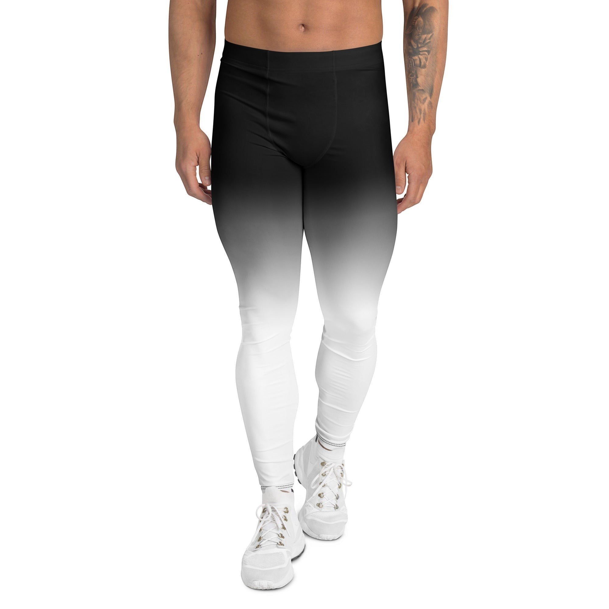 Roll Gear White Fade Training Spats – White/Black – Men's, second front view on a model.